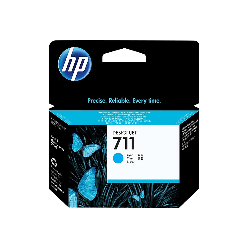 HP 711 Cyan Standard Yield Ink Cartridge (CZ130A) image 1
