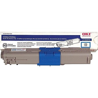 OKI 44469703 Cyan Standard Yield Toner Cartridge (2722845)