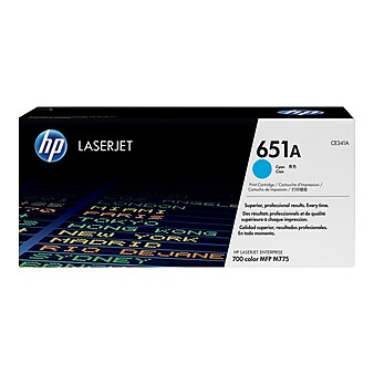 HP 651A Cyan Standard Yield Toner Cartridge (CE341A)