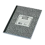 National Brand Composition Notebook, 7.88" x 10", Quad Ruled, 80 Sheets, Black (43475)