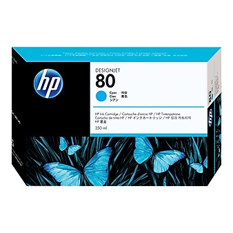 HP 80 Cyan Standard Yield Ink Cartridge (C4846A)