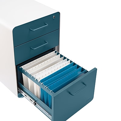 Poppin 3-Drawer Stow Locking Filing Cabinet - Thumbnail 3