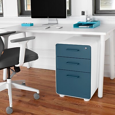 Poppin 3-Drawer Stow Locking Filing Cabinet - Thumbnail 2