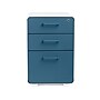 Poppin Stow 3-Drawer Vertical Locking File Cabinet, White & Slate Blue, 16" (105944)~#|#~sp40950433_sc7