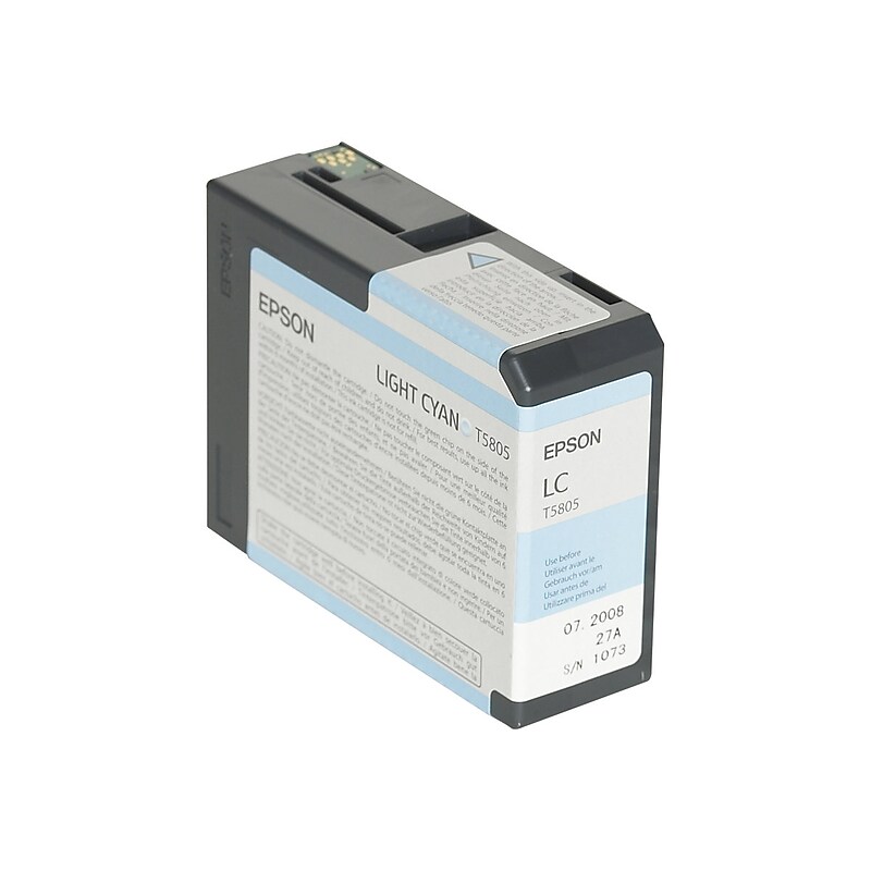 Epson T580 Ultrachrome Light Cyan Standard Yield Ink Cartridge image 1