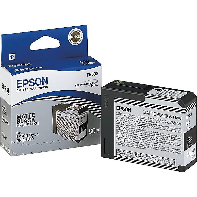 Epson T580 Ultrachrome Black Matte Standard Yield Ink Cartridge image 1