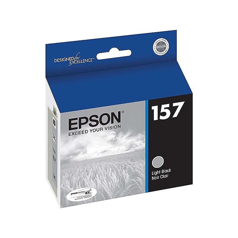 Epson T157 Ultrachrome, Light Black Standard Yield Ink Cartridge image 1