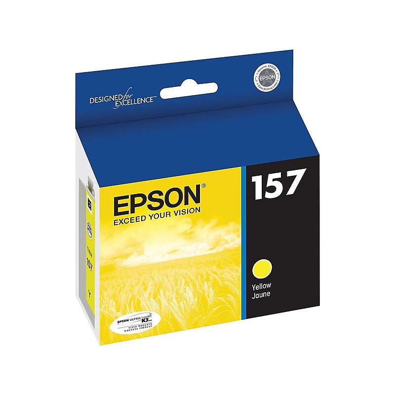 Epson T157 Ultrachrome Yellow Standard Yield Ink Cartridge (T157420) image 1