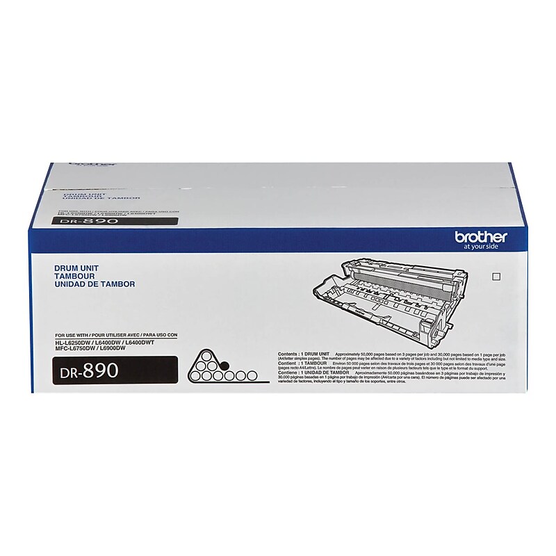 Brother DR-890 Drum Unit, Standard, Yields Up to 50,000 Pages, Black image 1