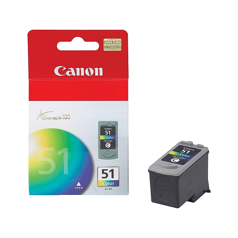 Canon 51 Tri-Color High Yield Ink Cartridge (0618B002) image 1