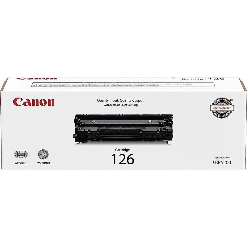 Canon 126 Black Standard Yield Toner Cartridge (3483B001) image 1