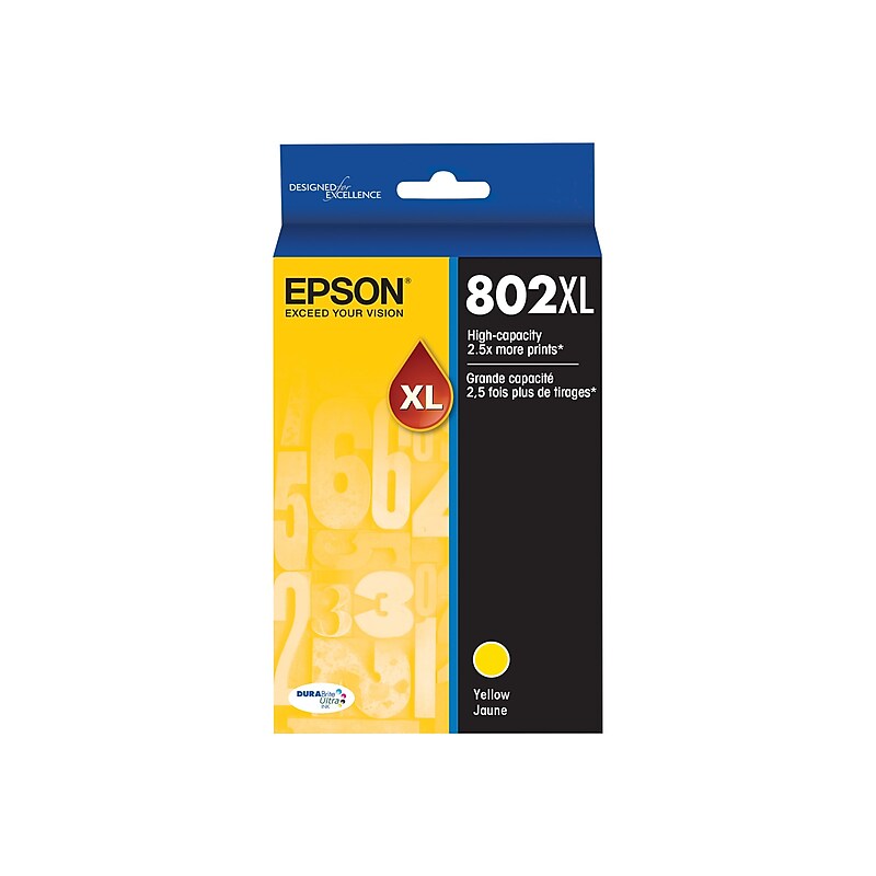 Epson T802XL Yellow High Yield Ink Cartridge   (T802XL420-S) image 1