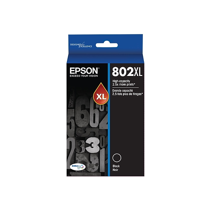 Epson T802XL Black High Yield Ink Cartridge (T802XL120-S) | Staples