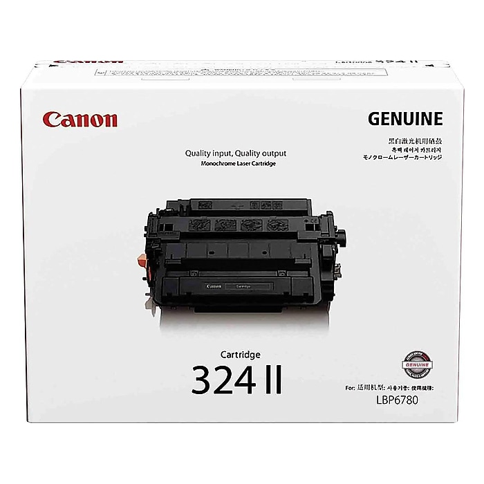 Canon 324 Original Toner Cartridge - Laser - Standard Yield - 11000 Pages - Black - 1 Each Canon 324 Original Toner Cartridge - Laser - Standard Yield - 11000 Pages - Black - 1 Each