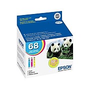 Epson T68 Cyan/Magenta/Yellow High Yield Ink Cartridge, 3/Pack