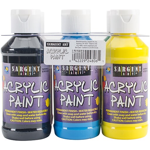 Shop Staples for Sargent Art® Acrylic Paint Set, Assorted, 4oz Bottles
