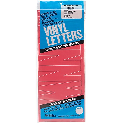 Shop Staples for Graphic Products 6" Permanent Adhesive Vinyl Letters