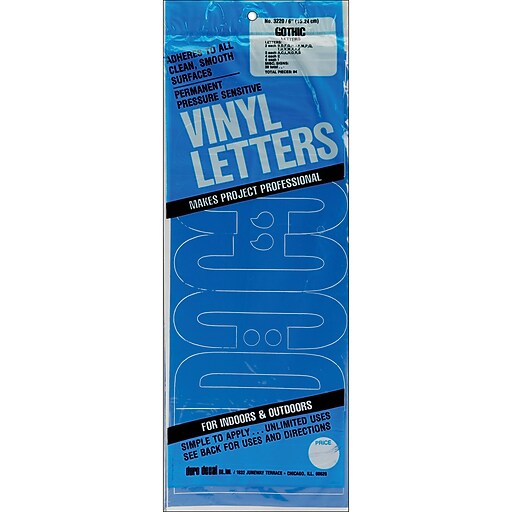Shop Staples for Graphic Products 6" Permanent Adhesive Vinyl Letters, Blue, 94/Pk (D3220BLUE)