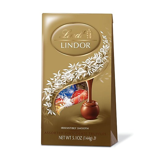 Lindor Assorted Chocolate Truffles 5.1 oz Bags, 6 Bags/Pack (L002946