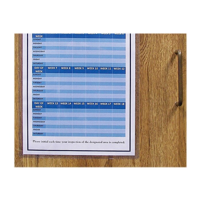 C-Line Neon Stitched Shop Ticket Holders, Green, Both Sides Clear, 9 X 12 Inches, 15 Per Box (43913