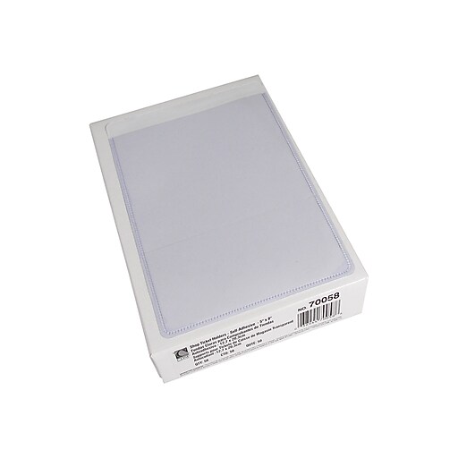 CLine Job Ticket Holders, 5" x 8", Clear, 50/Box (70058) Staples
