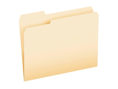 100/BX New Version Manila 1/3 Cut File Folders 752 1/3-2 Letter Size 