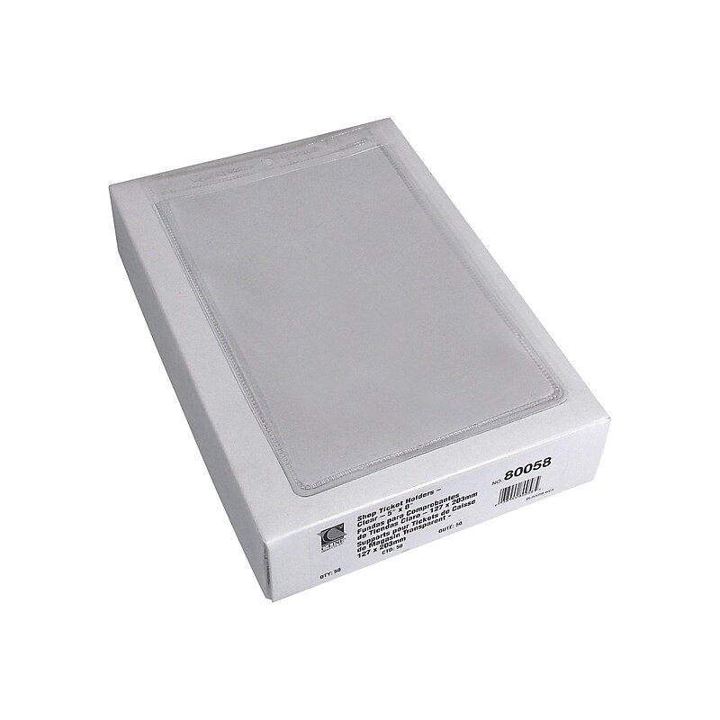 C-Line Job Ticket Holders, 5" x 8", Clear, 50/Box (80058) image 1