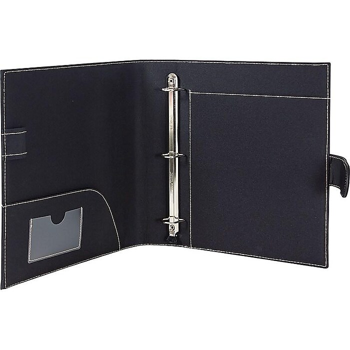 SKILCRAFT View 3 Ring Binder 1 D Rings Black AbilityOne 7510