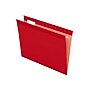 Pendaflex Reinforced Hanging File Folders, 1/5 Tab, Letter Size, Red, 25/Box (PFX4152 1/5 RED)~#|#~sp41686805_sc7