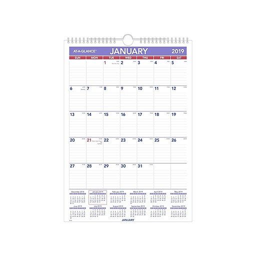 2019-at-a-glance-17-h-x-12-w-wall-calendar-white-pm22819-at-staples