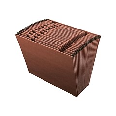 Staples Expanding File, A-Z Index, Letter Size, 21-Pockets, Brown