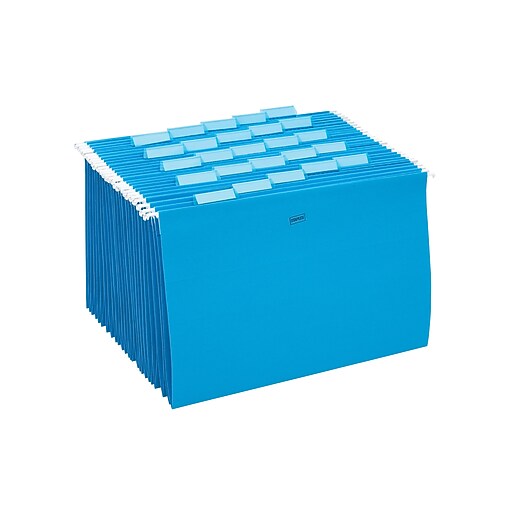 Staples Hanging File Folders, 5Tab, Legal Size, Blue, 25/Box (163956) at Staples