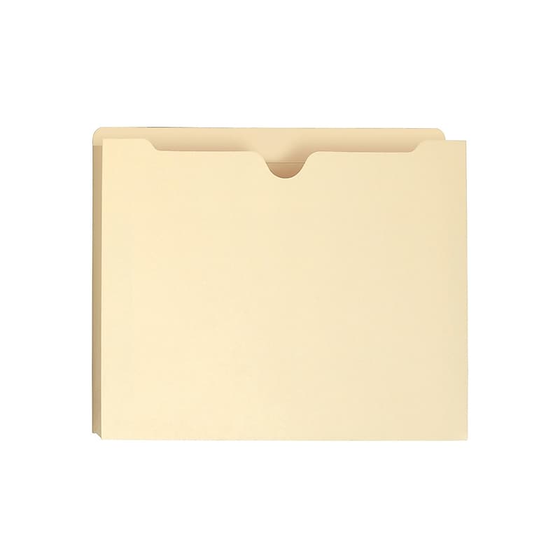 Smead File Jacket, Reinforced Straight-Cut Tab, 1-1/2" Expansion, Letter Size, Manila, 50/Box (75540) image 1