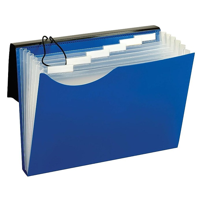 Pendaflex Plastic Accordion File, 7-Pocket, Letter Size, Blue