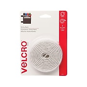 Velcro® Brand 3/4" x 5' Sticky Back Hook & Loop Fastener Roll, White (90087)