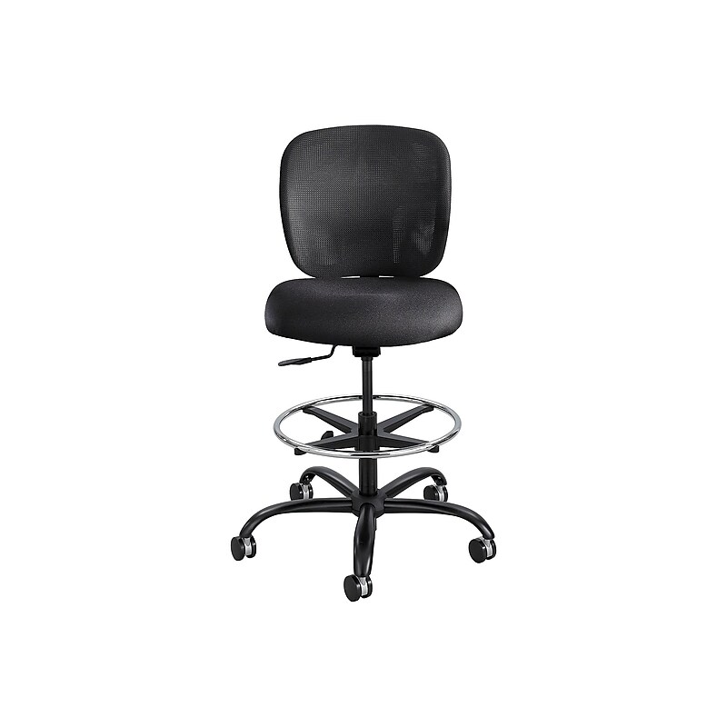 Safco Vue Nylon Mesh Back Computer and Desk Stool Black (3394BL) image 1