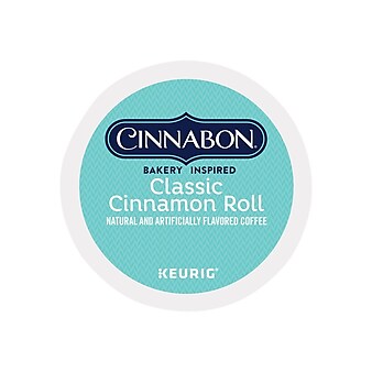 Cinnabon Classic Cinnamon Roll Coffee, Keurig® K-Cup® Pods, Light Roast, 24/Box (6305)