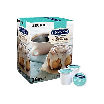 Cinnabon Classic Cinnamon Roll Coffee, Keurig® K-Cup® Pods, Light Roast, 24/Box (6305)