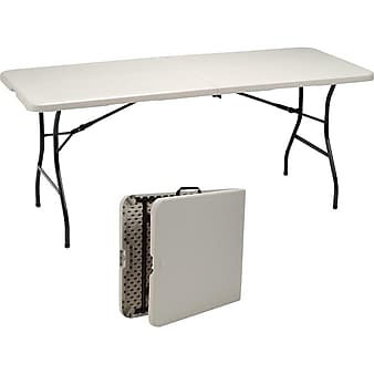 Staples Folding Table, Regular Duty, 72"L x 30"W, Platinum (79223/54272)