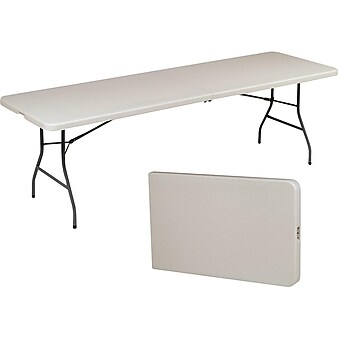 Staples Folding Table, 96"L x 30"W, Platinum (79233/54273)