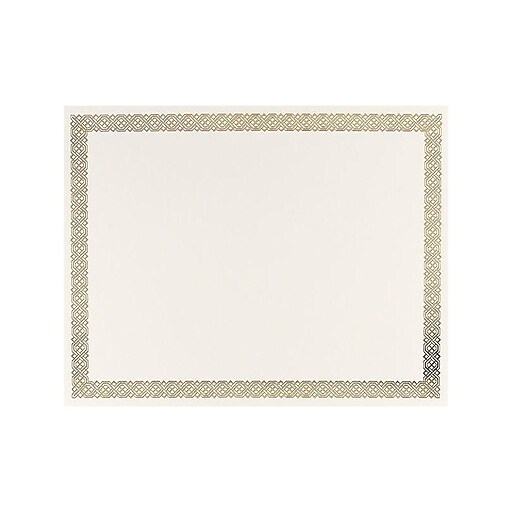 Great Papers® Gold Braided Foil Border Certificate, 15/Pack at Staples