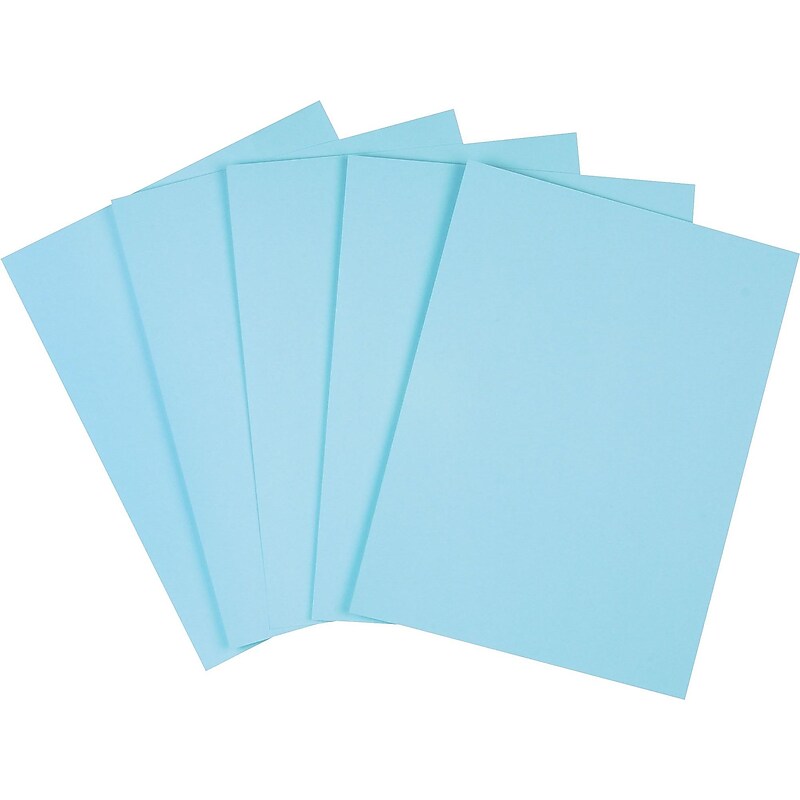 Staples 67 lb. Cardstock Paper, 8.5" x 11", Blue, 250 Sheets/Pack (82992) image 1