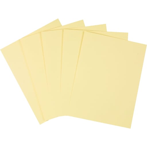 Staples 67 lb. Cardstock Paper, 8.5" x 11", Yellow, 250 Sheets/Pack