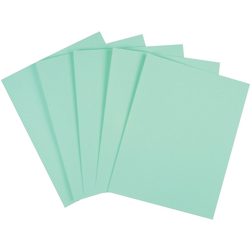 Staples 67 lb. Cardstock Paper, 8.5" x 11", Green, 250 Sheets/Pack (82995) image 1