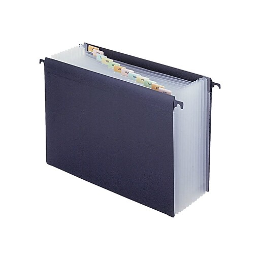 Staples® Hanging Poly Expanding File, Letter, JanDec Index, 12 Pockets
