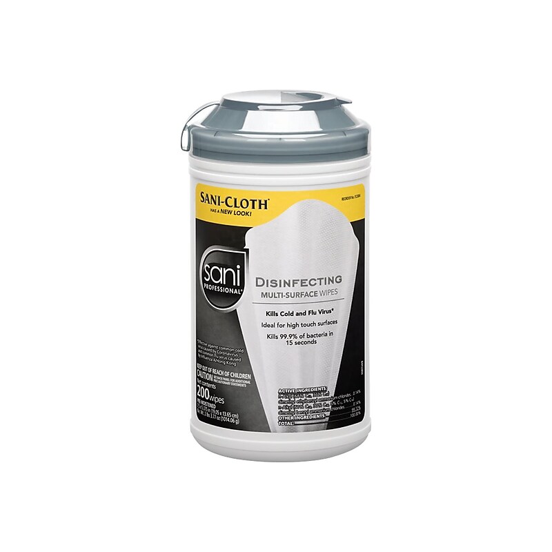 Sani-Cloth Professional Disinfecting Wipes, 200 Wipes/Container, 200/Pack (P22884) image 1