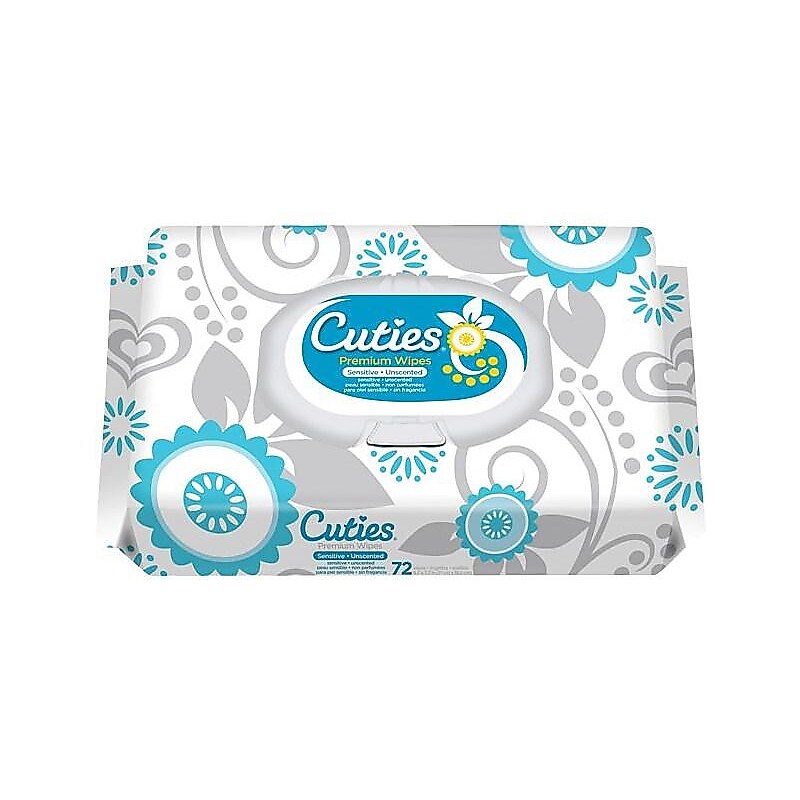 Cuties Sensitive Unscented Baby Wipes with Vitamin E and Aloe, 864 count (CR-16413/3/CR-1) image 1