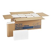 Pacific Blue Basic Recycled Multifold Paper Towel, 1-Ply, White, 250 Sheets/Pack, 16 Packs/Carton (24590)