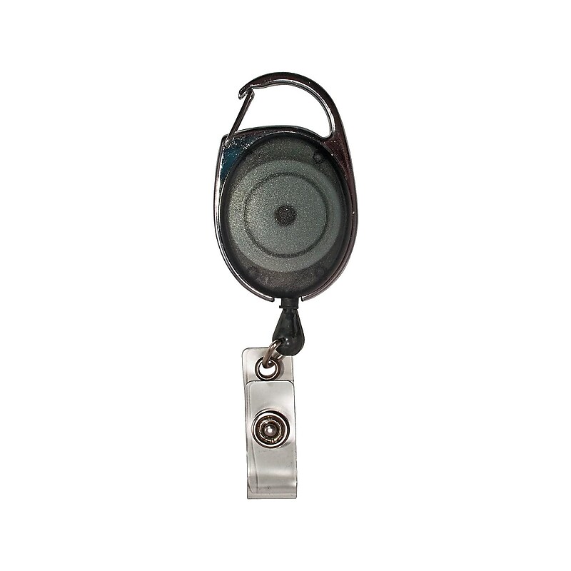 Advantus Badge Reels, Smoke, 12/Pack (75551) image 1