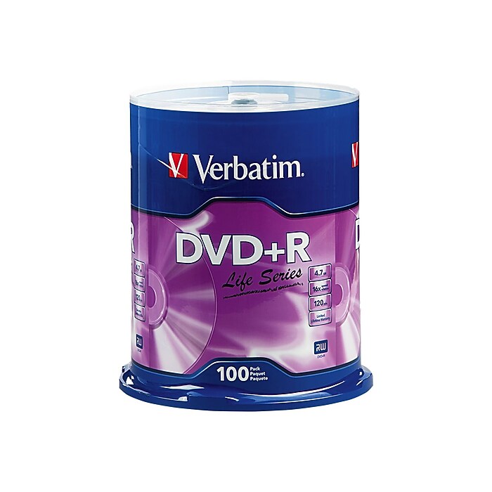 12本セット！LB vesp DVD Verbatim Life Series 97176 16x DVD-R, Silver, 50/Pack | Staples